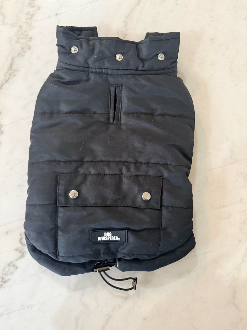 Dog Whisperer Black Puffer Dog Coat